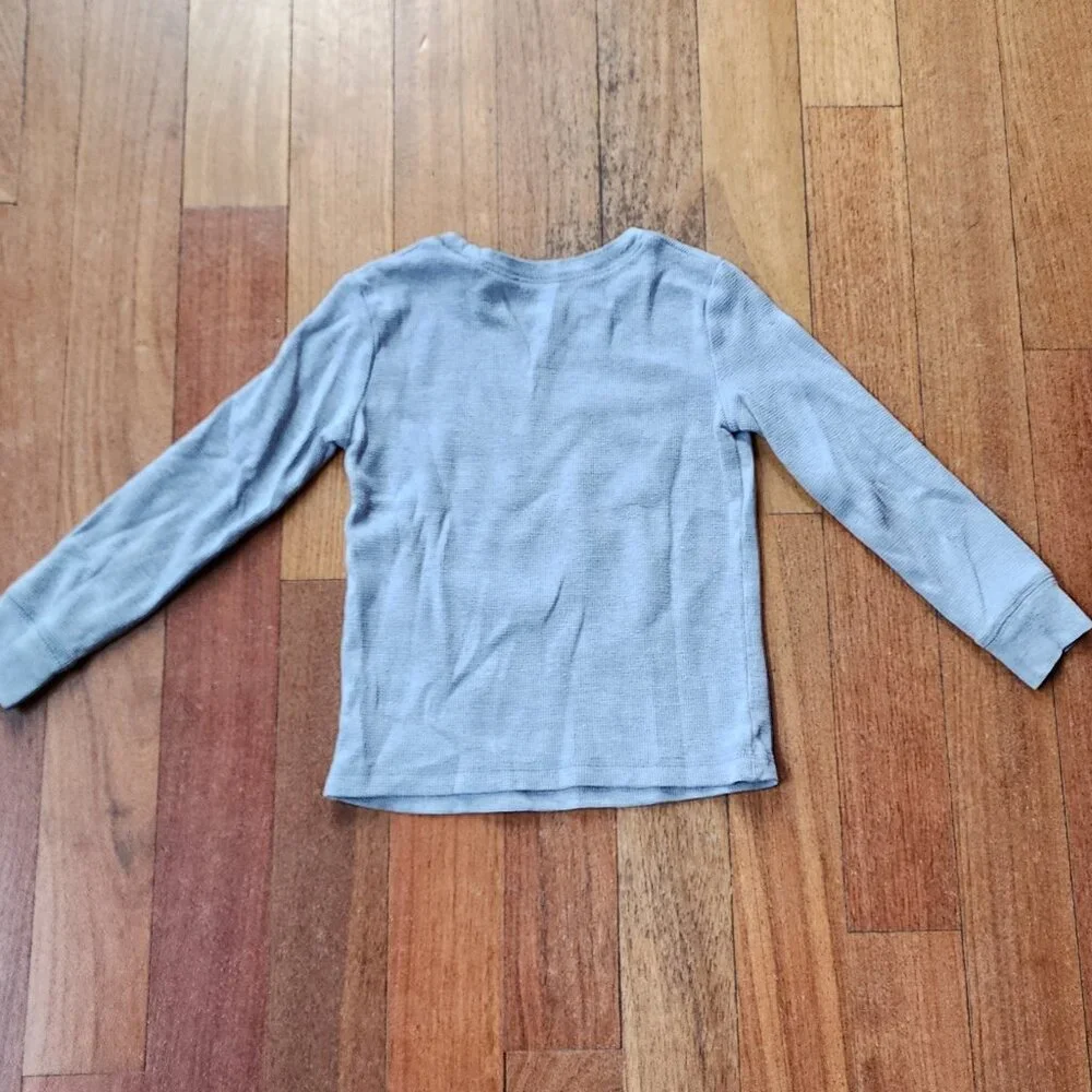 Disney Jumping Beans Mickey Mouse Long Sleeve Waffle Knit Jersey Size 5T